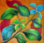 Leaves for You! II -- 20" x 20" -- oil on canvas