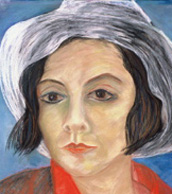 Detail from painting titled Summer Time